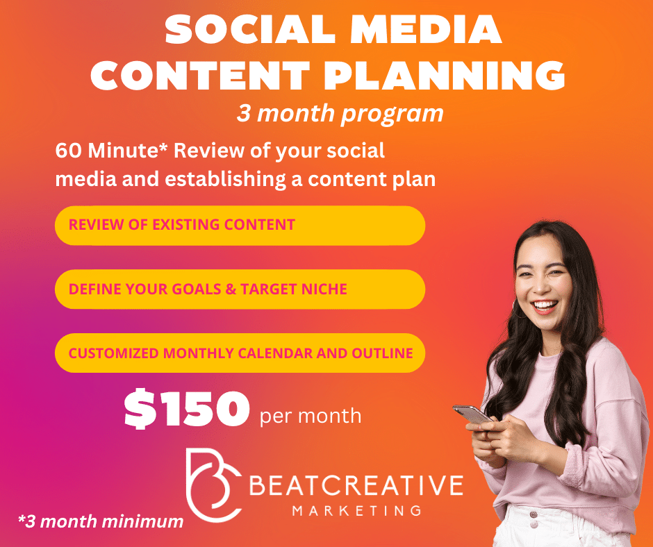 Social Media Content Planning - 3 mos - BeatCreative Marketing